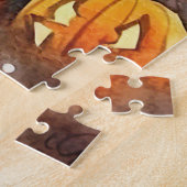 Puzzle Corso De Canne D'Halloween Avec Peur Citrouille (Côté)