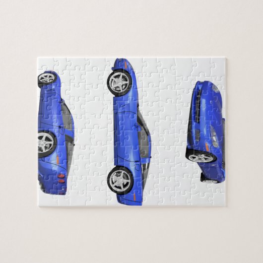 Puzzle Corvette bleue : (Horizontal)
