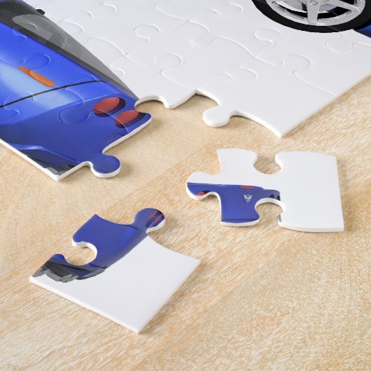 Puzzle Corvette bleue : (Côté)