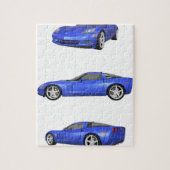 Puzzle Corvette bleue : (Vertical)