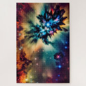 Puzzle Cosmic arc-en-ciel violet bleu jaune rouge galacti (Vertical)
