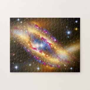 Puzzle Cosmic doré rose bleu étoile univers ciel photo