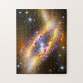 Puzzle Cosmic doré rose bleu étoile univers ciel photo (Vertical)