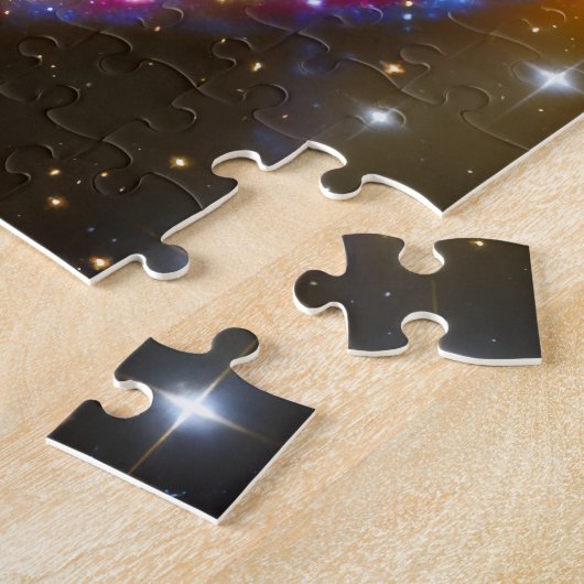 Puzzle Cosmic Golden Pink and Blue Galactic Space Event (Côté)