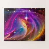Puzzle Cosmic Indigo Galaxy Purple Dance Universe Party (Horizontal)