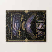 Puzzle Cosmic USA Eagle Celestial Map Art (Horizontal)