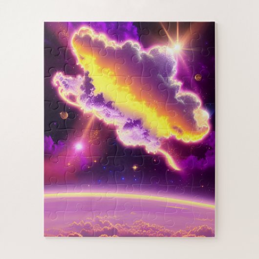 Puzzle Cosmologique Jaune Violet Nuage Zap Atmosphère Pla (Vertical)