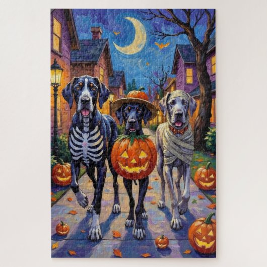 Puzzle Costumes d'Halloween pour Great Dane en tournée de (Vertical)