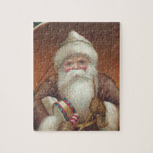 Puzzle Cosy Country Vintage Santa Claus rustique brun (Vertical)