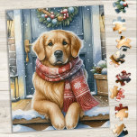 Puzzle Cosy Golden Retriever Chien chiot Noël<br><div class="desc">Vous cherchez une activité ludique et engageante à partager avec votre famille cette saison des Fêtes? Ne cherchez pas plus loin que notre collection de puzzle avec Golden Retriever ludique! En tant qu'amoureux des chiens, vous adorerez la variété de modèles que nous offrons, y compris les chiots mignons et câlins,...</div>