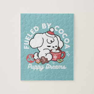 Puzzle Cosy Puppy Dreams - Chocolat chaud et Noël