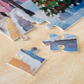 Puzzle Cosy Winter Street Scène Art Moderne (Côté)