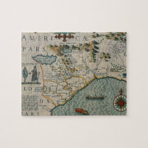 Puzzle Côte de la Caroline du Nord, détail de la carte