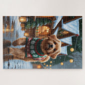 Puzzle Coton De Tulear Dog Christmas Snow Holiday (Horizontal)