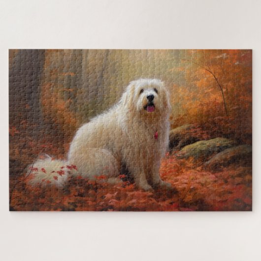 Puzzle Coton De Tulear en automne Leaves automne Inspire (Horizontal)