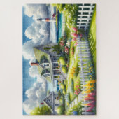 Puzzle Cottage avec vue sur le phare (Vertical)