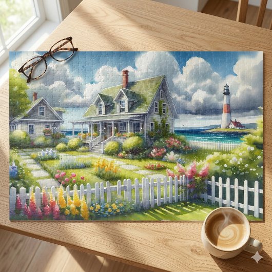 Puzzle Cottage avec vue sur le phare