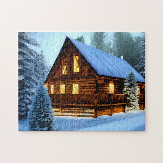 Puzzle Cottage Country Northern Pine Cabine (Horizontal)