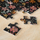 Puzzle Cottagecore fleur grattage noir (Côté)