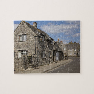 Puzzle Cottages, Corfe Castle village, Dorset, Angleterre