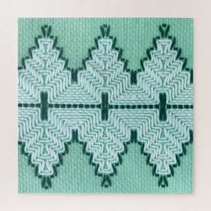 Puzzle Couchage en fil textile rétro, pulsation graphique