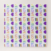 Puzzle Couche arc-en-ciel Coupe de gâteau LGBT Gay pride (Horizontal)