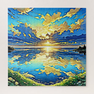 Puzzle Coucher de soleil à couper le souffle au-dessus de