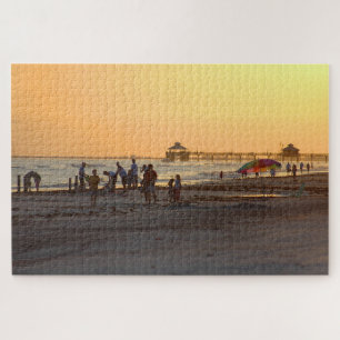 Puzzle Coucher de soleil à la plage de l'océan