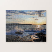 Puzzle 'Coucher de soleil à l'école' (Horizontal)