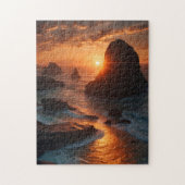 Puzzle Coucher de soleil au bord de la mer (Vertical)
