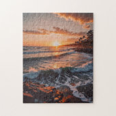 Puzzle Coucher de soleil au bord de la mer (Vertical)