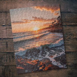 Puzzle Coucher de soleil au bord de la mer