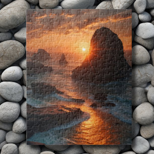 Puzzle Coucher de soleil au bord de la mer