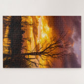 Puzzle Coucher de soleil au bord du lac (Horizontal)