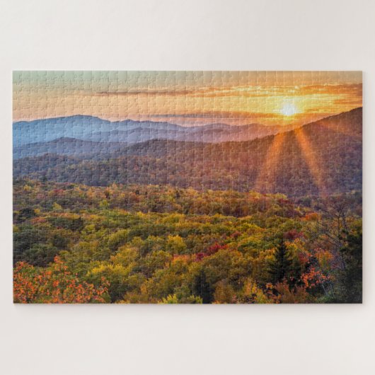 Puzzle Coucher de soleil automnal depuis Beacon Heights (Horizontal)