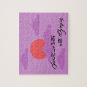 Puzzle Coucher de soleil avec nuages violets (Vertical)