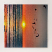 Puzzle Coucher de soleil avec oiseaux (Horizontal)