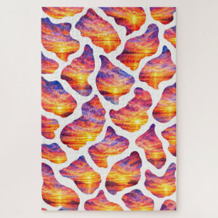 Puzzle Coucher de soleil coloré motif océan