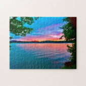Puzzle Coucher de soleil d'Adirondack sur le lac (Horizontal)
