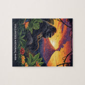 Puzzle Coucher de soleil dans le parc national des volcan (Horizontal)