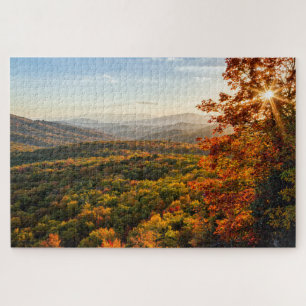 Puzzle Coucher de soleil d'automne   Caroline du Nord