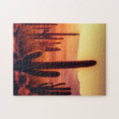 Puzzle Coucher de soleil de cactus du désert de l'Arizona (Horizontal)