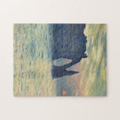 Puzzle Coucher De Soleil De Cliff Etretat Par Claude Mone (Horizontal)