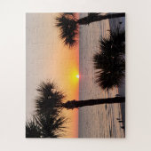 Puzzle Coucher de soleil de Floride encadré par des palmi (Vertical)
