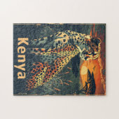 Puzzle Coucher de soleil de Kenya Cheeatah (Horizontal)