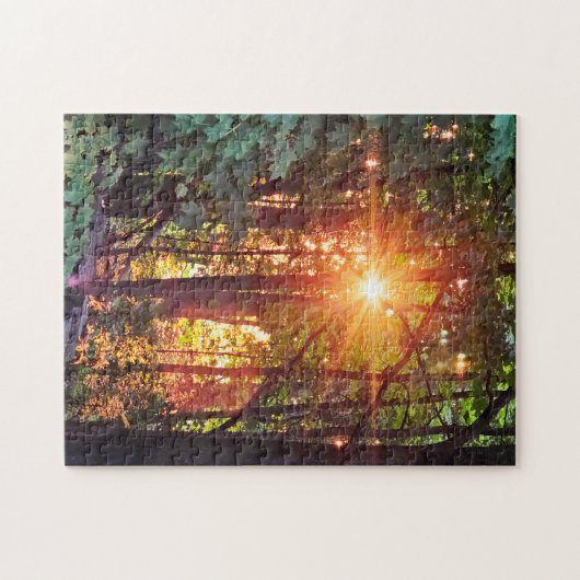 Puzzle Coucher de soleil de la forêt (Horizontal)