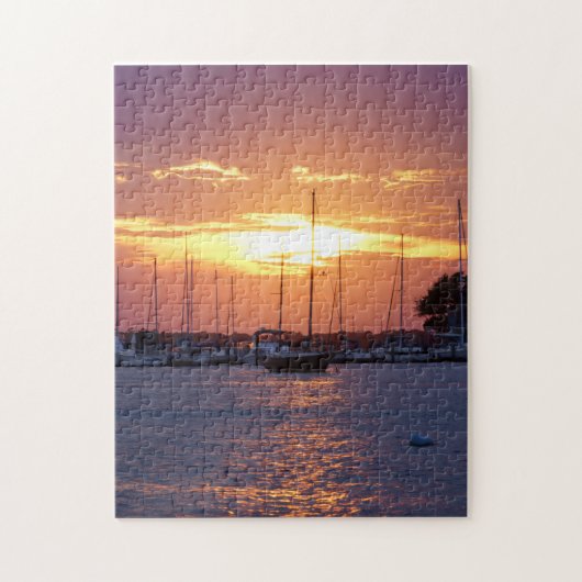 Puzzle Coucher de soleil de la passion violette (Vertical)