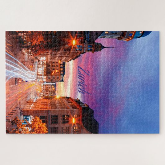 Puzzle Coucher de soleil de Zurich Suisse (Horizontal)