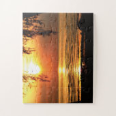 Puzzle Coucher de soleil époustouflant avec plage et arbr (Vertical)