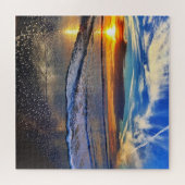 Puzzle Coucher de soleil frais sur la plage (Horizontal)